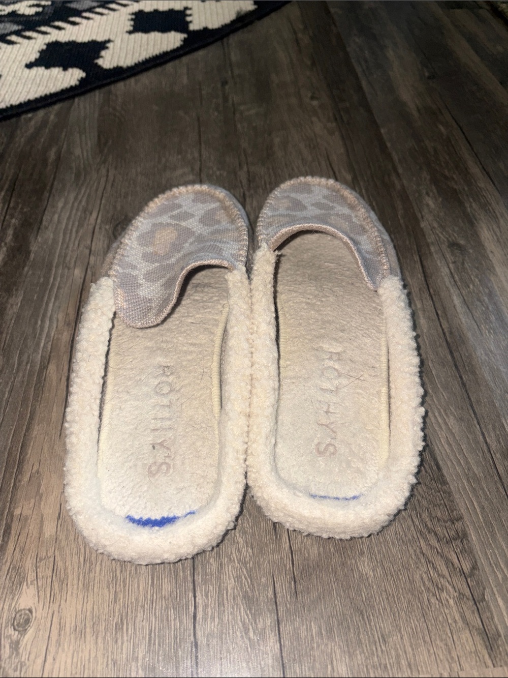 Rothy's The Scuff Slipper Cozy Cat Gray / Peach Size 9 - Picture 4 of 7